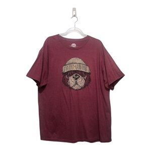 Duck Company Monterey California Otter Graphic Burgundy T-Shirt 2X Unisex